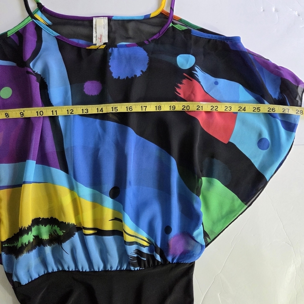 Colorful Imagine Abstract Women's Blouse - Picture 3 of 7